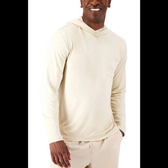 zuda Mens Z-Cool Jersey Long Sleeve Active Hooded Pullover Sand - Picture 1 of 1